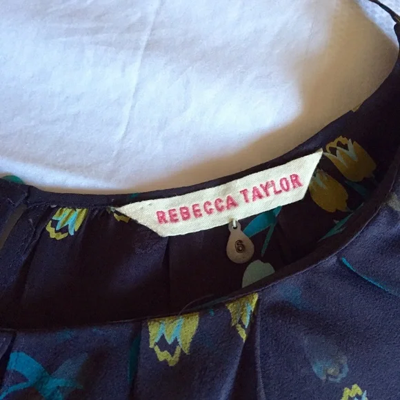 Rebecca Taylor Black Floral Tank Top - Picture 4 of 4